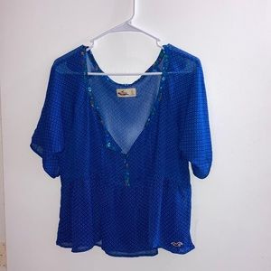 Blue Hollister Blouse